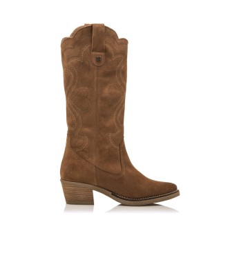 MTNG para mujer. 53723 Botas de Piel Teo marrón -Altura tacón 5cm- (36), 5 a 8cm, Cremallera, Casual, MTNG outlet 2024.
