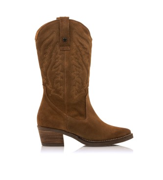 MTNG para mujer. 58964 Botas de Piel Teo marrón claro -Altura tacón 5cm- (40), 5 a 8cm, Ninguno, Casual, MTNG outlet 2024.