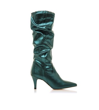 Botas Chantal verde -Altura tacón 8cm- (41), 5 a 8cm, Cremallera, Casual, MTNG outlet 2024.