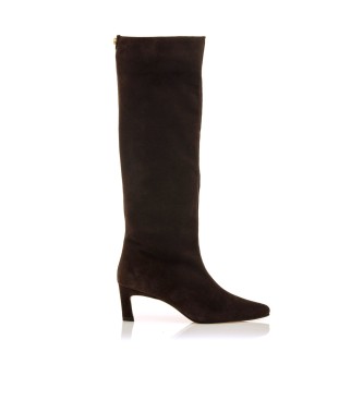 MTNG para mujer. 55449 Botas de piel Gala marrón (39), 1 a 3cm, Cremallera, Casual