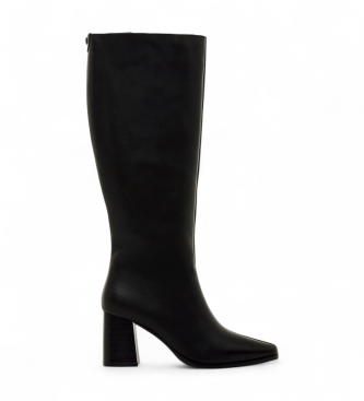 Mustang para mujer. 55473 Botas de Piel Meghan negro (39), 5 a 8cm, Cremallera, Casual
