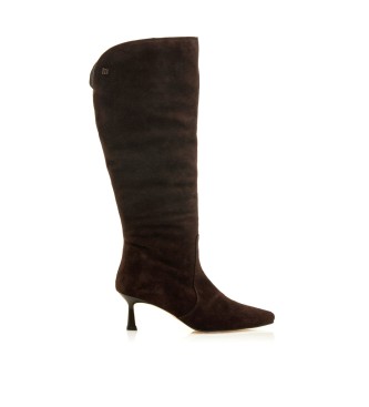 Mustang para mujer. 55307 Botas de piel Ninete marrón (37), 1 a 3cm, Cremallera, Casual