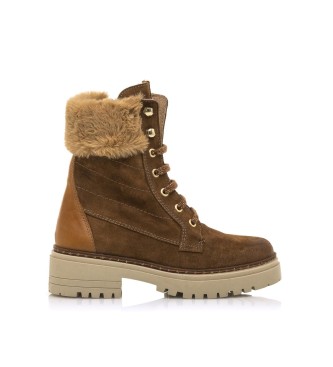 MTNG para mujer. 52697 Botines Casual Glacier Marrón (36), Plano, Cremallera, MTNG outlet 2024.