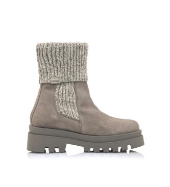 MTNG para mujer. 52732 Botines de piel Casual Kelly Gris- Altura tacón 5.5cm - (40), 5 a 8cm, Cremallera, MTNG outlet 2024.