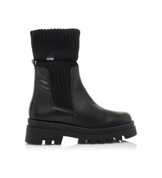 MTNG para mujer. 52732 Botines de piel Casual Kelly Negro- Altura tacón 5.5cm - (39), 5 a 8cm, Cremallera, MTNG outlet 2024.