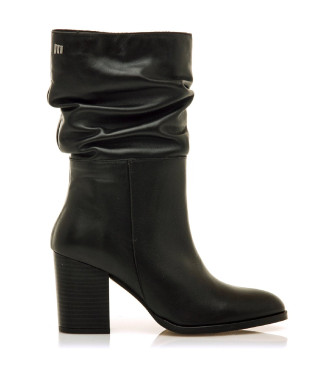 MTNGvoor vrouwen. 55308 Rose Leren Enkellaarsjes zwart (38), Leer, 3 tot 5 cm, Ritssluiting, Casual