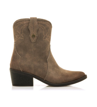 MTNGvoor vrouwen. 54910 Tanubis bruine enkellaarsjes (37), 3 tot 5 cm, Ritssluiting, Casual