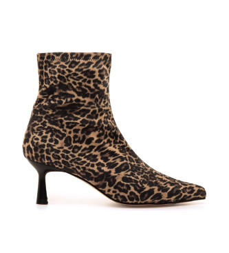 MTNG para mujer. 59671 Botines Ninette marrón (38), 3 a 5cm, Cremallera, Casual, Fiesta, Animal print