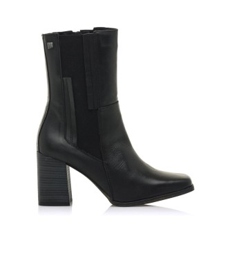 MTNG para mujer. 52695 Botines de piel Vestir PORTO negro -Altura tacón 7.5cm- (39), 5 a 8cm, Cremallera, Casual, MTNG outlet 2024.
