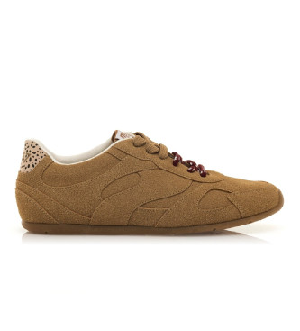 Mustang para mujer. 60877 Zapatillas Berlin beige (41), Plano, Cordones, Casual