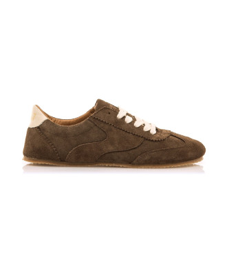 MTNG para mujer. 60958 Zapatillas de Piel Free Mia marrón (38), Plano, Cordones, Casual