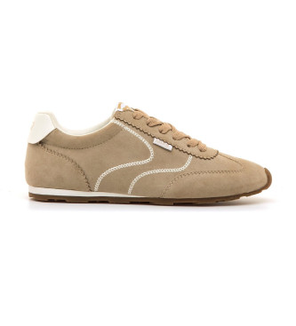 Mustang para mujer. 60951 Zapatillas Janet beige (40), Plano, Cordones, Casual