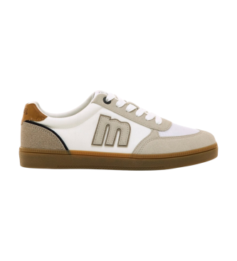 Mustang para hombre. 84826 Zapatillas Napoli blanco (45), Tela, Plano, Cordones, Casual