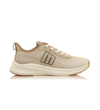 Mustang para mujer. 60802 Zapatillas Somo beige (36), Plano, Cordones, Casual