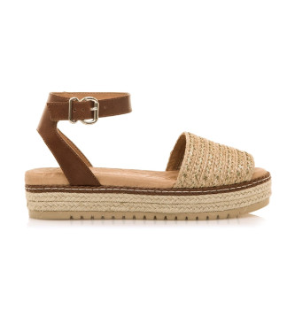 Mustangvoor vrouwen. 53344 Amelie Beige Sandalen (38), 3 tot 5 cm, Gesp, Casual