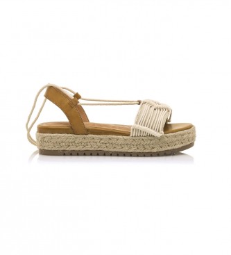 MTNG para mujer. 53418 Sandalias Amelie Marrón -Altura Plataforma 5cm- (39), 3 a 5cm, Cordones, Casual, MTNG outlet 2024.