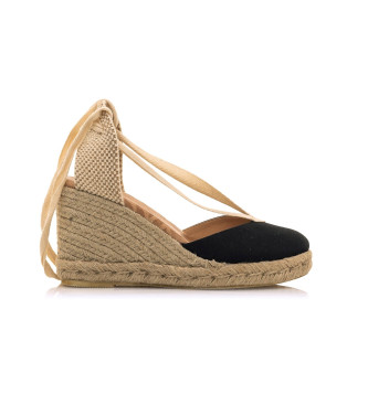 MTNG para mujer. 51995 Sandalias Louisa negro -Altura tacón 7cm- (40), Tela, 5 a 8cm, Cordones, Casual, MTNG outlet 2024.