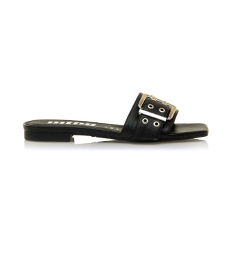 Mustang para mujer. 55293 Sandalias Necane Negro (37), Plano, 1 a 3cm, Ninguno, Casual