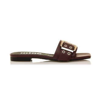 MTNG para mujer. 55293 Sandalias Necane granate (36), Plano, 1 a 3cm, Ninguno, Casual