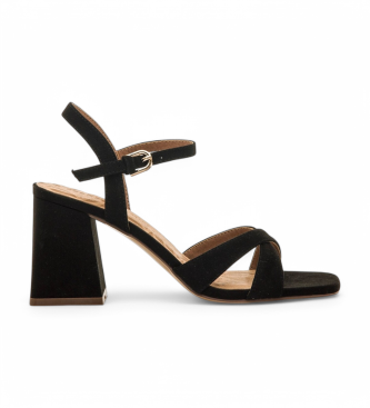 Mustang para mujer. 59976 Sandalias Marla negro (39), 3 a 5cm, Hebilla, Casual, Fiesta