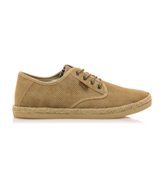 Mustang para hombre. 84780 Zapatos Bequia Beige (42), 1 a 3cm, Cordones, Casual