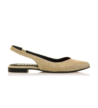 MTNG para mujer. 54571 Zapatos Loana dorado (37), Tela, 1 a 3cm, Ninguno, Casual, Fiesta