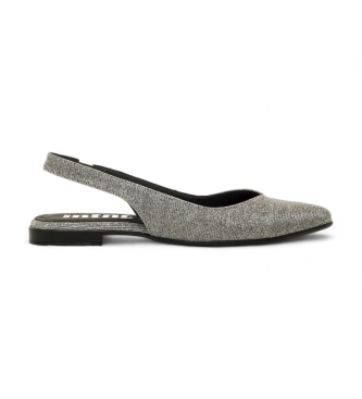 MTNG para mujer. 54571 Zapatos Loana plateado (40), Plata, Tela, Plano, 1 a 3cm, Ninguno, Casual
