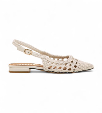 Mustang para mujer. 55437 Zapatos Nils beige (36), 3 a 5cm, Hebilla, Casual