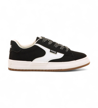 Mustang Kids unisex para niños. 49110 Zapatillas Saturno negro (37), Plano, Cordones, Casual, moda infantil