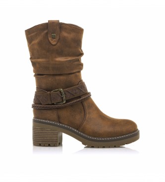 MTNG para mujer. 53539 Botas boho marrón (37), Plano, Cremallera, Casual, MTNG outlet 2024.