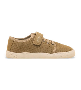 Mustang Kids unisex para niños. 49053 Zapatillas Free Beige (34), Tela, 1 a 3cm, Cordones, Casual, moda infantil