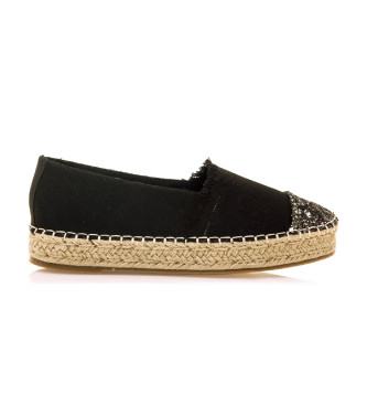 Mustangvoor vrouwen. 51836 Espadrilles 51836 zwart (40), Plat, Geen, Casual