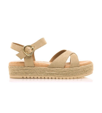 MTNG para mujer. 53358 Sandalias Amelie beige (41), 3 a 5cm, Hebilla, Casual, MTNG outlet 2024.