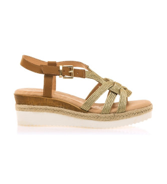 MTNG para mujer. 50829 Sandalias Casual ELIF oro (40), Dorado, 1 a 3cm, Hebilla, MTNG outlet 2024.