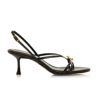 Mustang para mujer. 54914N Sandalias de piel Marta Negro (39), 3 a 5cm, Hebilla, Casual, Fiesta