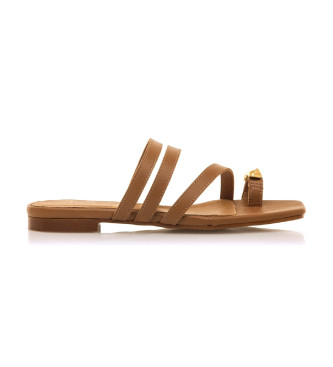 Mustang para mujer. 54912 Sandalias de piel Necane Marrón (37), 1 a 3cm, Ninguno, Casual