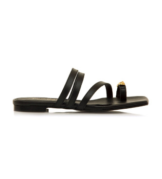 Mustang para mujer. 54912 Sandalias de piel Necane Negro (38), 1 a 3cm, Ninguno, Casual
