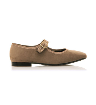 MTNG para mujer. 59371 Zapatos Camille beige (36), Plano, 1 a 3cm, Hebilla, Casual, Fiesta, Clásico, MTNG outlet 2024.