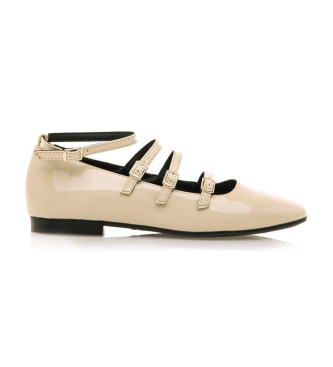 MTNG para mujer. 59777 Zapatos Camille beige (37), 1 a 3cm, Hebilla, Casual, Fiesta
