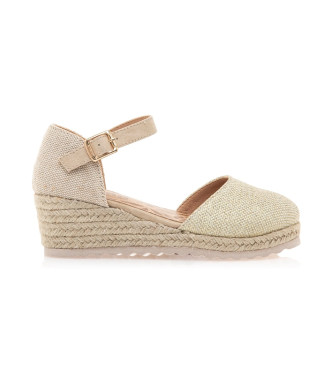 Mustang Kids para niña. 48247 Sandalias 48247 dorado (36), 5 a 8cm, Hebilla, Casual, moda infantil