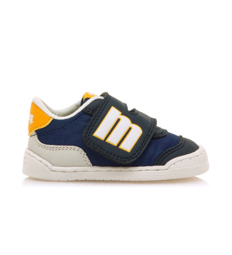 Mustang Kids unisex para niños. 48934 Zapatillas 48934 marino (19), Plano, Velcro, Casual, moda infantil
