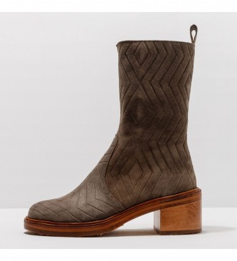 Neosens para mulher. Botas de couro S3331 Ruby castanho -Altura do cal