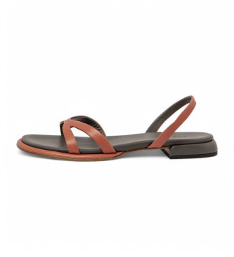 Neosens para mujer. 331561188003_006 Sandalias de Piel S3156 Valvin naranja (38), Plano, Ninguno, Casual