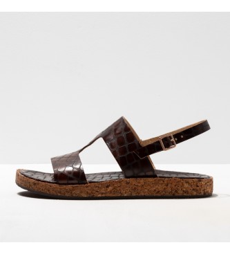 NEOSENS para mulher. Sandálias de couro Fantasy Alligator Wax Brown T