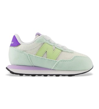 New Balance unisex para niños. I237V1_KL Zapatillas 237 Bungee Lace verde (21), Plano, Cordones, Casual, moda infantil