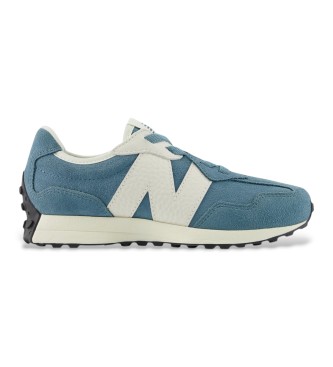 New Balance unisex para niños. P327V1_KL Zapatillas 327 Bungee Lace verde (32.5), Blanco, Plano, Cordones, Casual, moda infantil