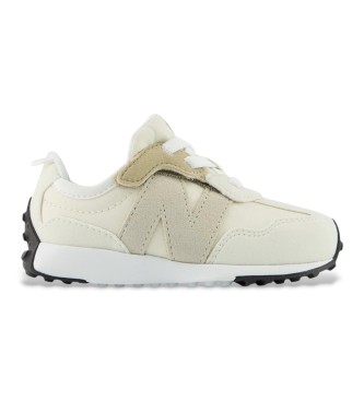 New Balance unisex para niños. I327V1_KL Zapatillas 327 Hook & Loop beige (25.5), Plano, Cordones, Casual, Deportivo, moda infantil