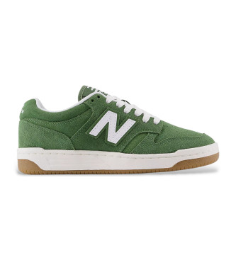 New Balanceunisex voor kinderen. GSB480V1 Leren sportschoenen B480 LACE groen (38), Leer, Plat, Veters, Casual, kinderkleding