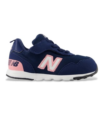 New Balance unisex para niños. I515V1_KL Zapatillas 515 Hook & Loop marino (22.5), Plano, Cordones, Velcro, Casual, Deportivo, moda infantil