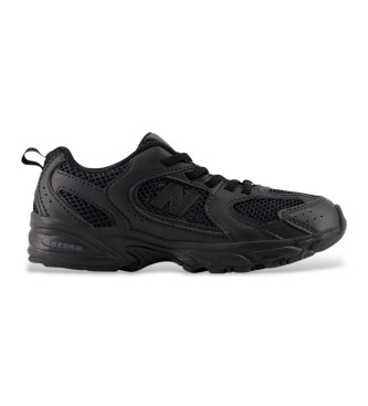 New Balance unisex para niños. PZ530V1 Zapatillas 530 Bungee negro (29), Plano, Cordones, Casual, moda infantil
